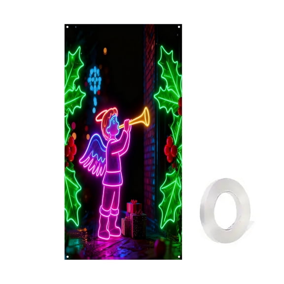 WEGFTDUOP Christmas Door Cover Decoration Christmas Door Cover Door Hanging Party Decoration Door Cover Tapestry