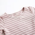 thumbnail image 3 of Jalioing Baby Girls Striped T Shirt Short Bell Sleeve Crew Neck Cotton Shirt Toddler Girls Summer Cute Tops, 3 of 7