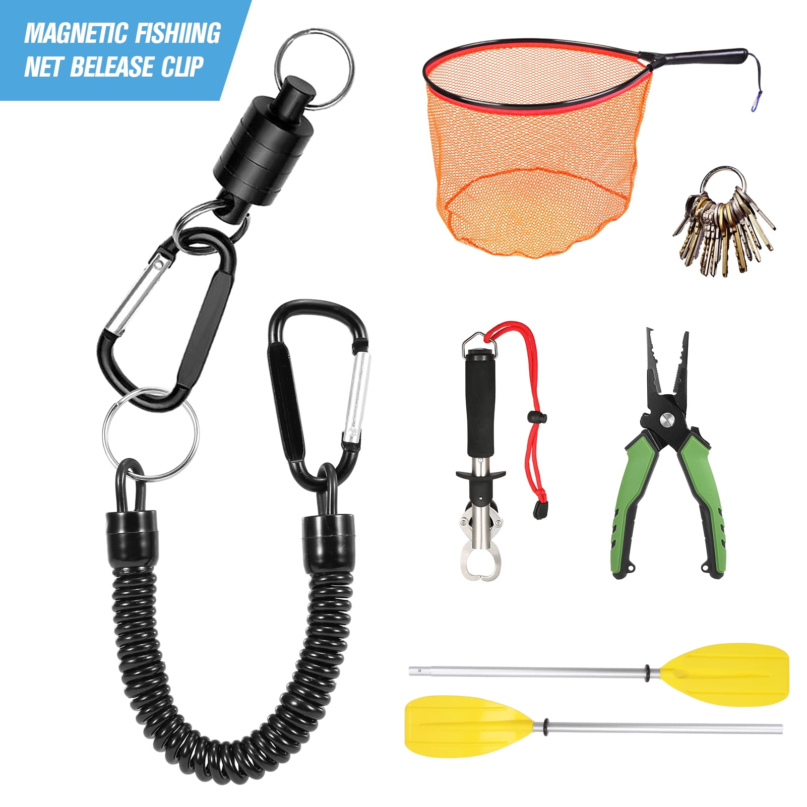 MIXFEER Fly Fishing Magnetic Net Release Holder Fishing Lanyard Magnetic  Keeper Magnet Clip Landing Net Connector