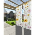 thumbnail image 3 of nqOlkjepod Outdoor Curtains for Patio Waterproof, Botanical Wildflowers Outdoor Privacy Panels Grommet, Spring Pastoral Flowers Blackout Outside Curtains for Porch/Cabana/Pergola 54"x108", 2 Panels, 3 of 8