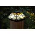 thumbnail image 3 of 5x5/4x4/3.5x3.5 Stained Glass Wellington Solar Post Cap - 2 Pack, 3 of 8