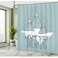 thumbnail image 5 of Ambesonne Inspirational Shower Curtain, Cartoon Mountain, 69"Wx84"L, Pale Green White, 5 of 5
