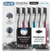 Oral-B Charcoal Whitening Therapy Toothbrush Medium 6-pack
