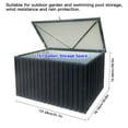 thumbnail image 3 of 161 Gallon Outdoor Storage Box with Lockable lid, Deck Box Indoor and Outdoor Use, Waterproof Metal Storage Bin for Patio Furniture Cushions, Gardening Tools, UV Resistant, Black, 3 of 7