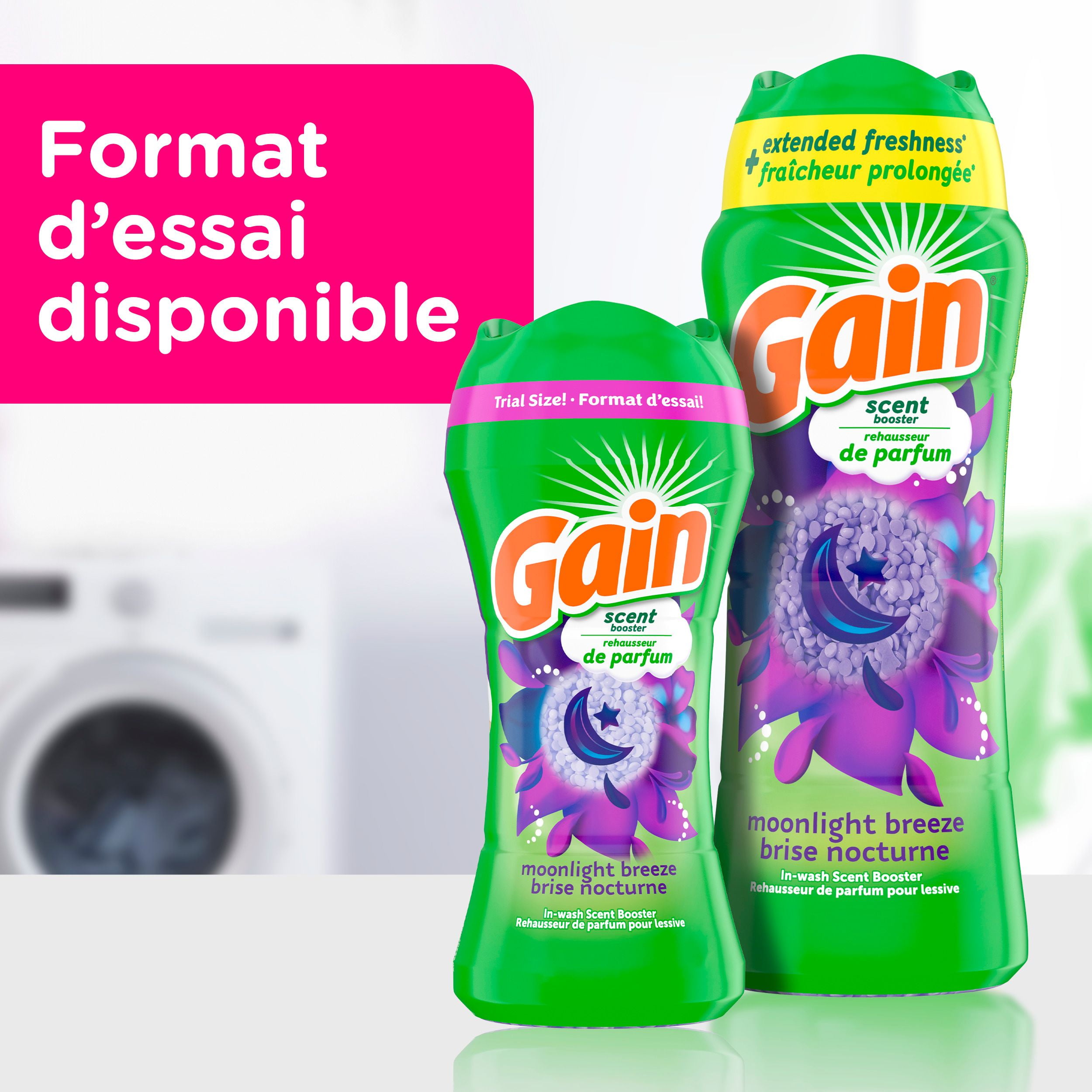 Gain In-Wash Laundry Scent Booster, Moonlight Breeze Scent, 379 g, Fresh Extender + Odour Protection, 379G