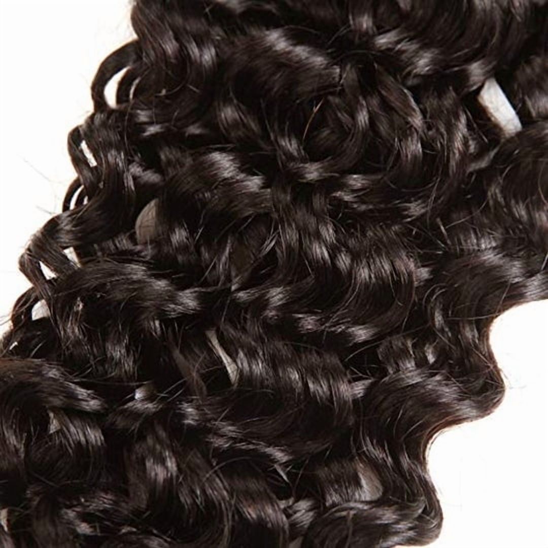 USTAR BEAUTY 24 inch Kinky Curly Human Hair Bundles Dark Brown, Weave Weft Hair Extensions