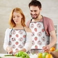 thumbnail image 5 of White Cow Strawberry Jar Pattern Apron-Garden Aprons for Women with Pockets-Cotton Linen Waterproof Kitchen Cooking Gardening Aprons Adjustable for Kitchen,Cooking,BBQ and Salon 33x27 Inch, 5 of 7