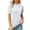White, variant on IROINNID Fashion Women's Short Sleeve Summer Breathable Solid Color Casual Comfy Round Neck Top Pullover T-shirt Spring