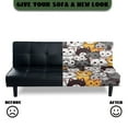 thumbnail image 3 of Xoenoiee Cat Print Stretch Futon Slipcover Armless Sofa Cover Furniture Protector Without Armrests Slipcover Soft with Elastic Bottom for Kids, 3 of 7