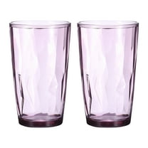 Uxcell 17oz Acrylic Drinking Glasses, 2Pack Plastic Reusable Tumblers Drinkware for Home Outdoors, Purple