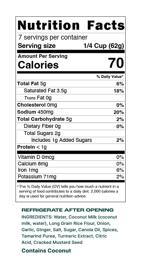 (6 pack) Bungalow Foods Coconut Tamarind Indian Simmering Sauce, 16 oz