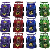 12 Count Translucent Pull Back Toy Super Racers Race Cars