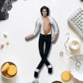 thumbnail image 4 of Poseable Music Legend Doll in Black and White Striped Shirt, Flexible Bendable Pop Culture Toy for Kids Creative Play and Office Desk Decoration, 1 Pack, 4 of 5