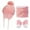 Light Pink, variant on TAIAOJING Toddler Chicminie 3 Pcs/Set Children Hat Neck Warp Gloves Set Thickened Print Knitted Heat Retention Windproof Keep Warm Girls Boys Outdoor Scarf Gloves Set Relaxed Fit Daliywear 4-6 Years