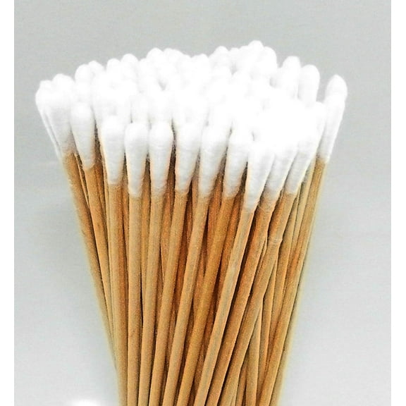 American Recorder 6" Cotton Swabs with Wooden Handle - Bag of 100