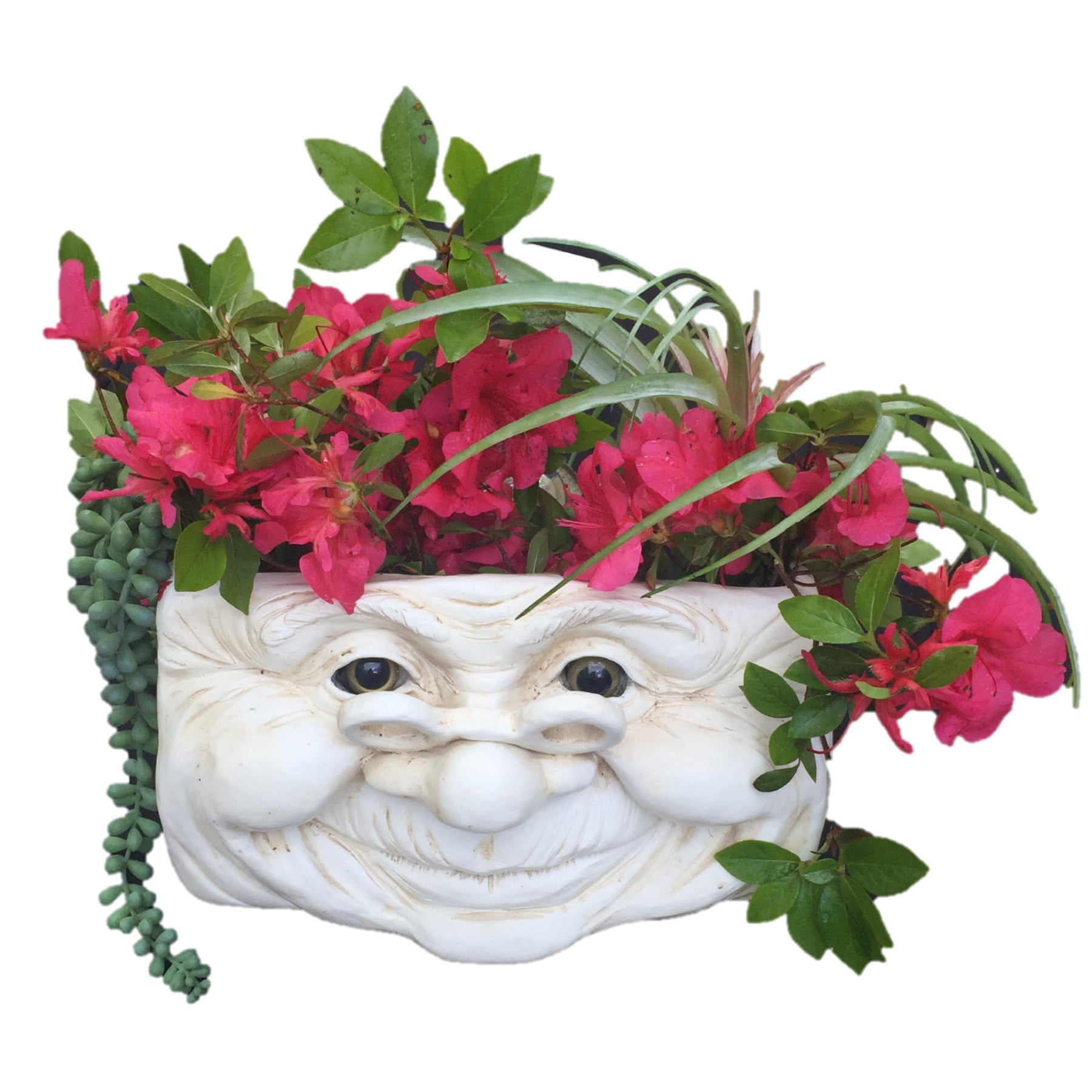 Homestyles Grandma "Violet" Muggly Face Garden Statue Tree & Patio Wall Planter