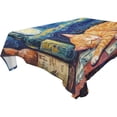 thumbnail image 4 of YAZAOO Square Tablecloth Sleeping Cat Pattern Pattern Tableclothes, 4 of 9