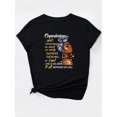 thumbnail image 3 of Camiseta Capricornio para mujer, de algodón, cuello redondo, manga corta, top informal con estampado de pañuelo, tejido de punto de elasticidad media, primavera/verano/otoño - Negro, top deportivo de, 3 of 7