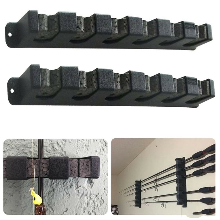 eYotto Horizontal Fishing Rod Holder Wall Mount, 6-Rod Rack photo 4