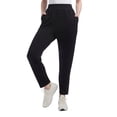 thumbnail image 2 of Danskin Women's Luxe Retro Jogger Sweatpant, Black, Small, 2 of 8