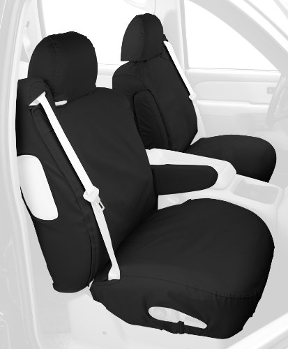 可愛すぎるフェミニンデザイン♪ Covercraft SS2360PCCH Custom-Fit Front Bucket SeatSaver  Seat Covers Polycotton Fabric, Charcoal Black