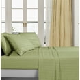 thumbnail image 2 of Deluxe Hotel 400 TC 100% Cotton, Luxury Dobby Stripe Bed Sheets Set, Twin, Sage, 4 Piece, 2 of 2