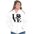 thumbnail image 4 of Cute Dog Cat Pet Lover Owner Paw Womens Plus Size Graphic Zipper Hoodie Brisco Brands 4X, 4 of 5