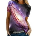 thumbnail image 5 of Penkiiy Galaxy Printed Shirt,Women's Shirts Unisex 3D Graphic Print Fashion T-Shirts for Adults Teens Novelty Casual Tee Tops L Multicolor, 5 of 6