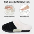 thumbnail image 4 of Litfun Fuzzy Slippers for Women Chenille Knit Fleece Slippers Memory Foam House Shoes, Black, Size 8-9, 4 of 8
