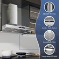 thumbnail image 2 of SNDOAS Hotte de Cuisinière 30 Pouces, Hotte Murale en Acier Inoxydable, Hotte 30 Pouces avec Commande Tactile, à Conduit/sans Conduit Convertible, Hotte de Style Cheminée au-Dessus de la Cuisinière, Hotte de Cuisine, Filtres à Chicanes, 2 of 8
