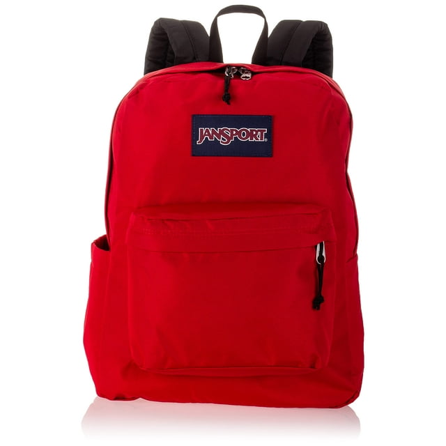 JanSport Superbreak Backpack - Lightweight School Pack, Red Tape