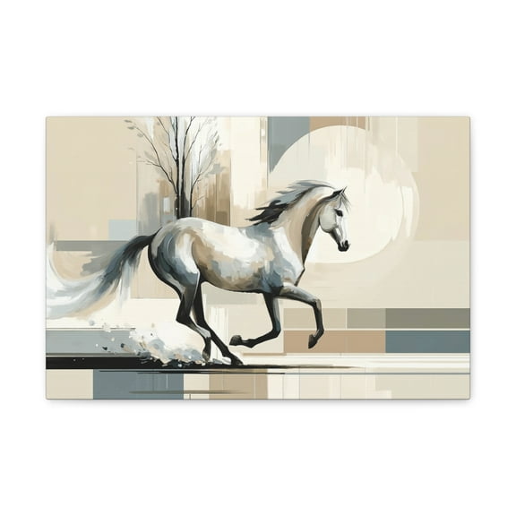 Horse Running Abstract Canvas Gallery Wrap, Wall Decor Home Decor Wall Art