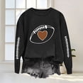 thumbnail image 5 of AKOEE Womens Crewneck Sweatshirts Football Printed Loose Pullover Graphic Sweatshirt Long Sleeve Tops Fall (XL, Black), 5 of 7