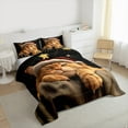 thumbnail image 3 of Manfei Cat Kitten Child Queen Comforter Set, Glitter Stars Print Bedding Sets, Kawaii Animal Reversible Bedding Comforter Set, Lightweight Room Decor, 3pcs, 3 of 8