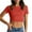 Red, variant on fatyb Women's Short Sleeve Crop Tops Side Drawstring T Shirts Crew Neck Slim Basic Tee Tops for Women
