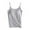 Gray, variant on Women's Camisole Tank Tops with Built-In Bra Ladies Basic Round Neck Tank Tops Adjustable Cami Tank Summer Sleeveless Underwear Tops Graphic Tank Tops for Lady Mint Green L