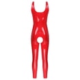 thumbnail image 5 of Catsuit de látex para mujer, trajes brillantes de aspecto húmedo, charol erótico, leotardo con entrepierna abierta, ropa de discoteca de baile en barra, 5 of 5