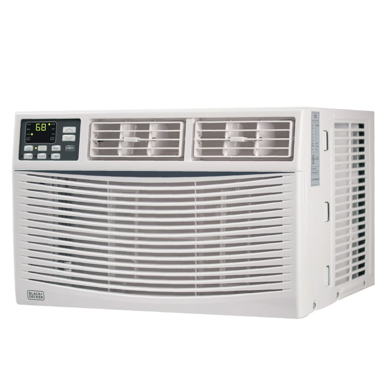BLACK+DECKER 8,000 BTU Electronic Energy Star Window Air Conditioner with Remote  Control, White 
