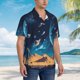 thumbnail image 3 of Fotbe Astronaut In A Space Suit On The Planet Camisa Hawaiana para Hombre Unisex – Camisa Casual de Verano con Botones de Manga Corta de Algodón y Lino,3X-Large, 3 of 7