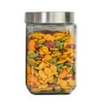 thumbnail image 5 of Home Basics Glass Jar Square Large, Clear, 5 of 5