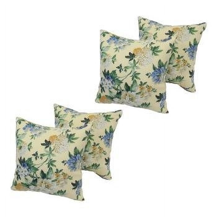 Blazing Needles 17-inch Square Polyester Outdoor Throw Pillows (Set of 4)