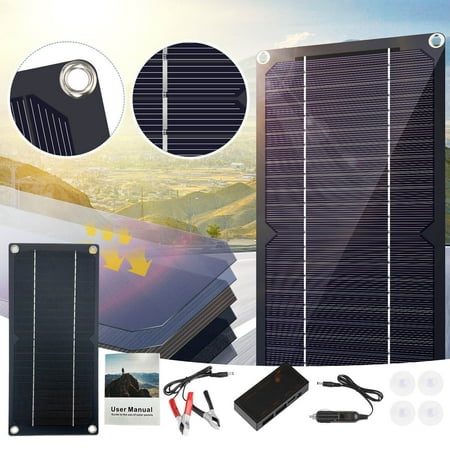 

Solar Battery Charger 12V Portable Power Solar Panel Solar Trickle Car Battery Charger Maintainer For Car Truck Boat RV Motorcycle Marine Trailer Battery Plug And Play