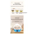 thumbnail image 6 of Automatic Power-Off Egg Cooker Household Multifunctional Steamed Egg Milk Frozen Egg Cooker Breakfast Artifact US Plug, 6 of 6