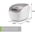 thumbnail image 2 of (Refurbished) Panasonic SR-JMY188 10-Cups Electronic Rice Cooker/Warmer (Champagne Gold Lid), 2 of 5