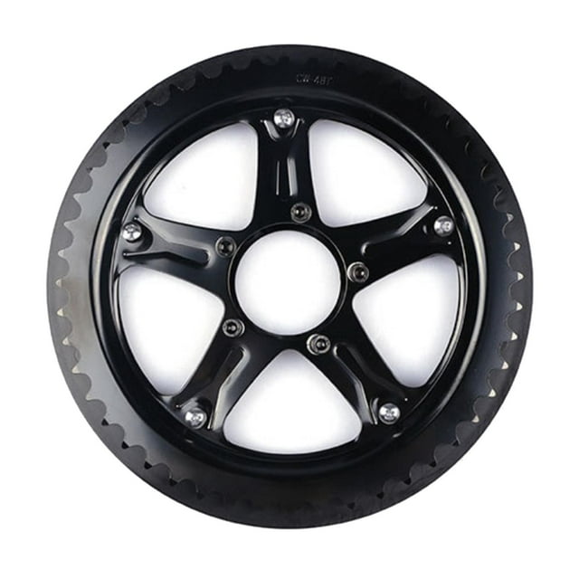 Rueda de cadena con protector 44T 46T 48T 52T rueda de cadena para BBS01 BBS02 piñón de cadena de Motor de accionamiento medio para Kits de Macarena Rueda de cadena de bicicleta E