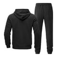 thumbnail image 5 of APEXFWDT Men's 2-Piece Athletic Set Sweatsuit Zip-Up Hoodie Jacket & Jogger Pants Tracksuit Versatile Activewear,L,Black, 5 of 6