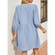 thumbnail image 2 of Vestido vaquero Sidefeel primavera/verano con manga 3/4 para mujer, 2 of 5