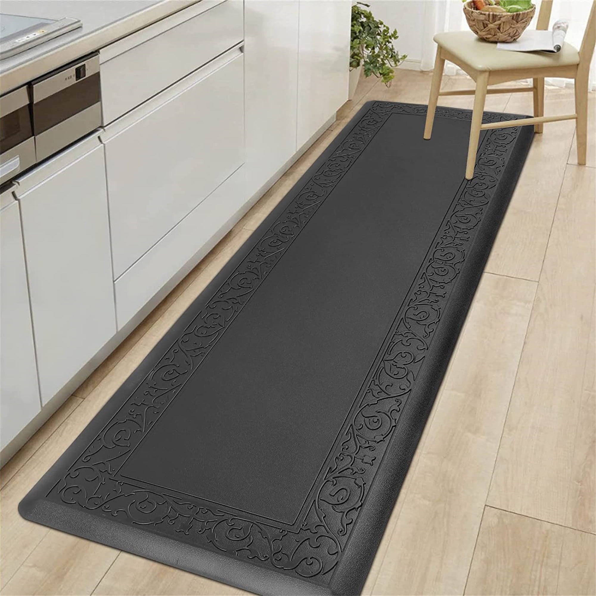 Kitchen Rug Anti Fatigue, Yamaziot 20x60in Kitchen Floor Mat, Comfort Non  Skid Thick Cushioned Standing Runner Rug, Washable Carpet for Bath Door  Front Farmhouse Essential 