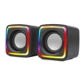 thumbnail image 2 of Mini Bocinas Getttech GUS-ESRWR-01 para PC 3w sonido estereo 360° luz led RGB personalizable conector USB 3.5mm, 2 of 10