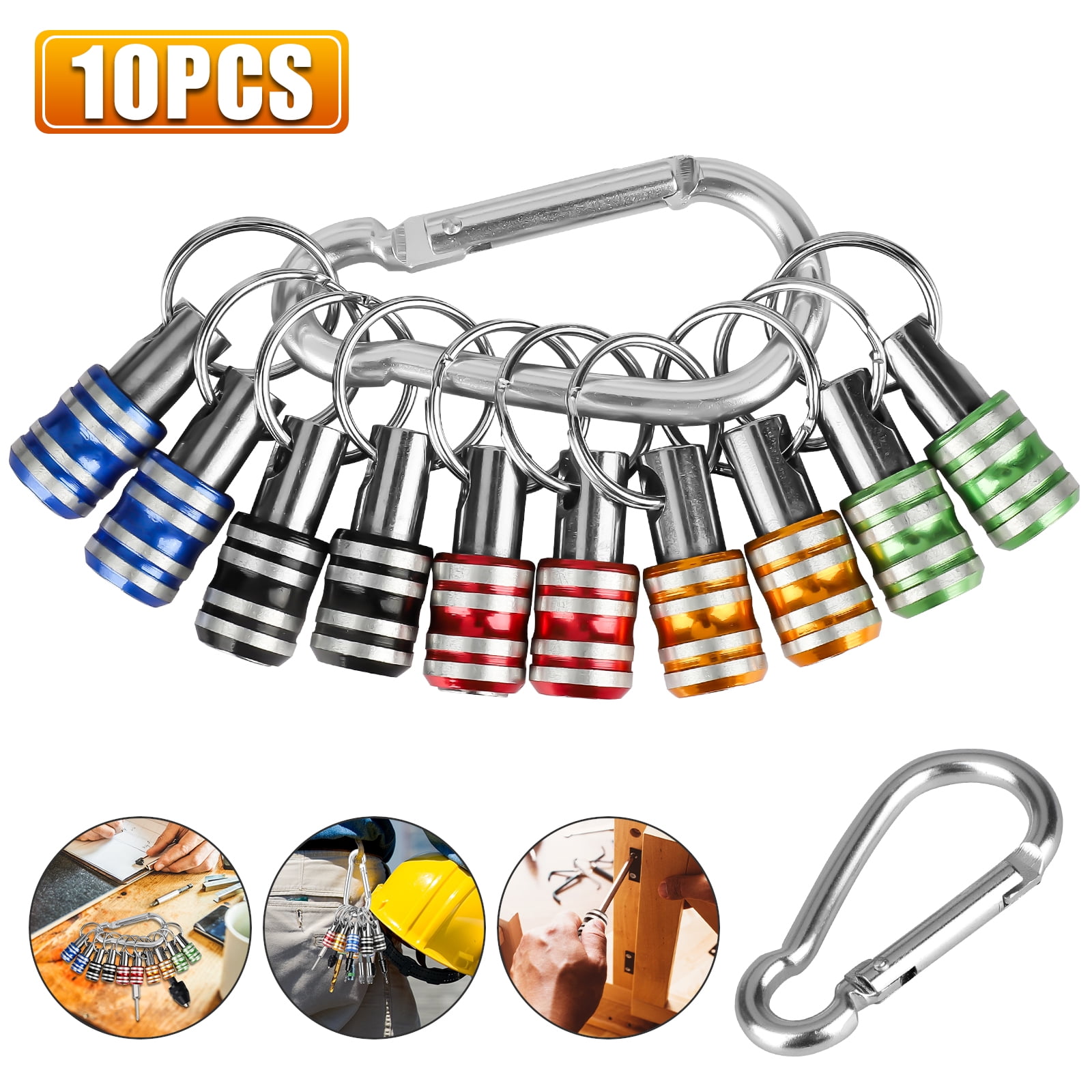 10pcs Hex Shank Screwdriver Bits Holder, TSV 1/4inch Extension Bar